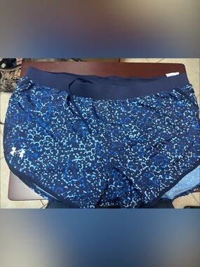 Under Armour Navy and Aqua Speckle Athletic Skort